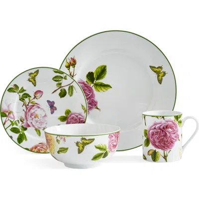 Spode Home 16-piece Porcelain Dinnerware Set, Service For 4 In Roses