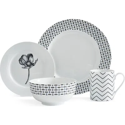Spode Home 16-piece Porcelain Dinnerware Set, Service For 4 In Stella