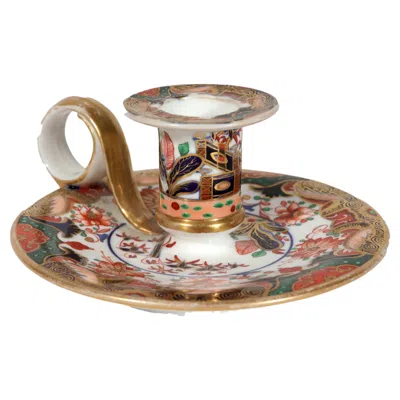 Pre-owned Spode Imari Brilliance: Regency  Porcelain "pattern 967" Chamberstick In Brown