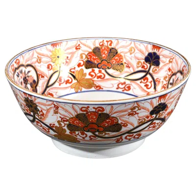 Pre-owned Spode Imari New Stone Punch Bowl, Pattern 2283, English Regency, Circa 1820 In Sand