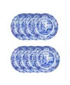 Spode Blue Italian Dinner Plates, Set Of 8 In Blue