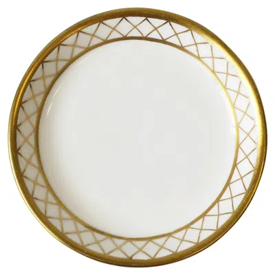 Pre-owned Spode Jewelry Dish White And Gold Porcelain By
