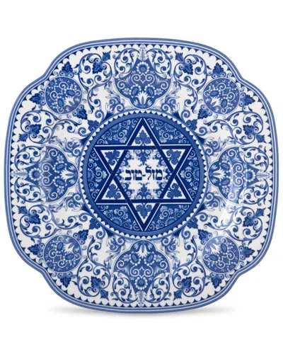 Spode Judaica 9in Plate In Blue