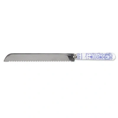 Spode Judaica Challah Knife 10" In Blue;white