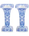 Spode Judaica Collection Set Of Two Sabbath Candlesticks