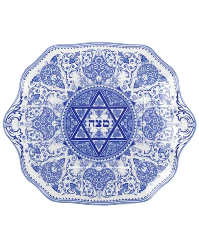 Spode Judaica Matzoh Plate In Blue