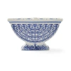 Spode Judaica Menorah 6x10" In Blue;white