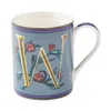 Spode Kit Kemp By  Alphabet Mug In Blue