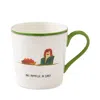Spode Kit Kemp By  Doodles Apple A Day Mug In White