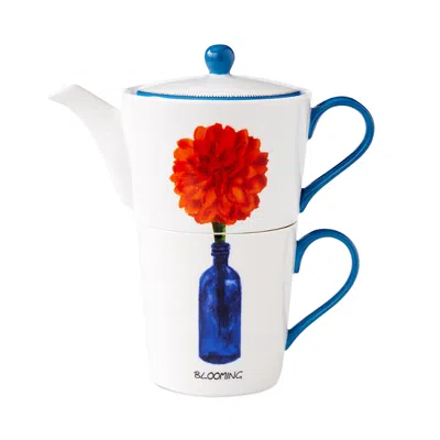 Spode Kit Kemp By  Doodles Tea For One In White