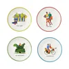 Spode Kit Kemp By  Doodles Tidbit Plates, Set Of 4