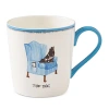 Spode Kit Kemp By  Doodles Top Dog Mug In White