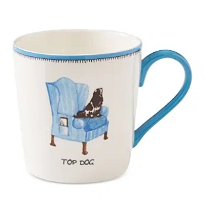 Spode Kit Kemp By  Doodles Top Dog Mug In White