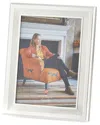 Spode Kit Kemp Frames Ribbed 5x7 Photo Frame In Silver