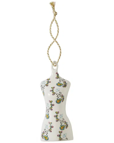 Spode Kit Kemp Psycho Sprig Blue Ornament In White