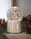 Spode Kit Kemp Skating Penguin Snow Globe In Multi