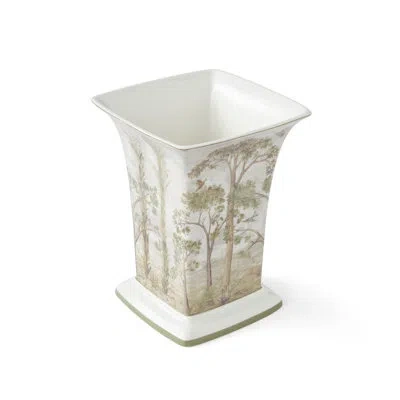 Spode – Kit Kemp –  Kit Kemp Tall Trees Square Vase - Green