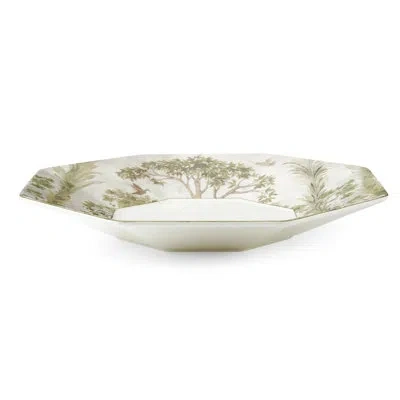 Spode Kit Kemp Tall Trees Octagonal Serving Platter - Green