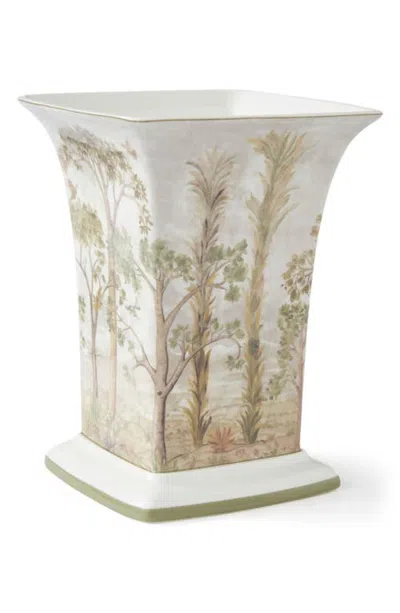 Spode Kit Kemp Tall Trees Square Vase 8" In Assorted