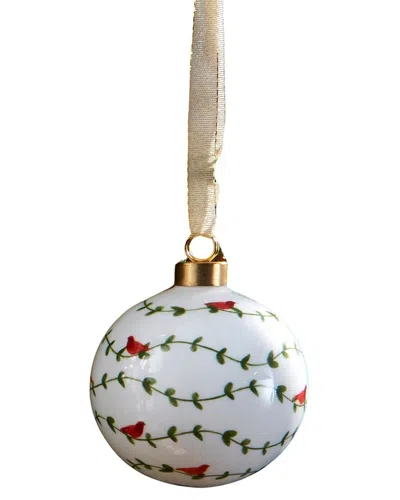 Spode Kit Kemp Vine & Bird Bauble In Multi