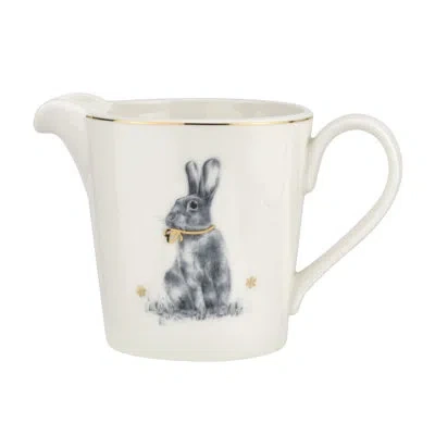 Spode Meadow Lane Cream Jug In White;gray;yellow