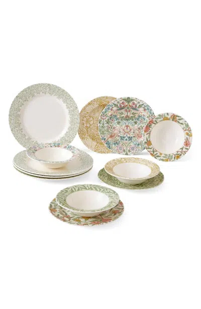 Spode Morris & Co 12 Piece Dinnerware Set, Service For 4 In Assorted