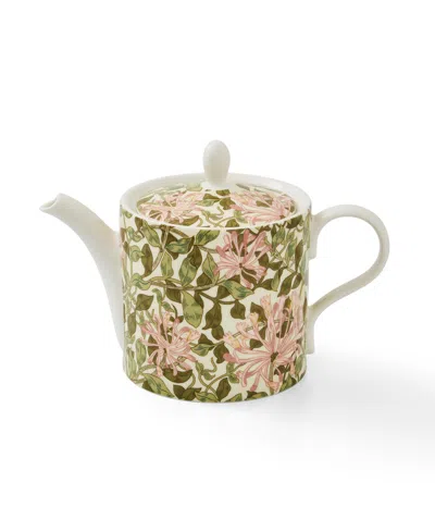 Spode Morris & Co. Honeysuckle Teapot In Pink