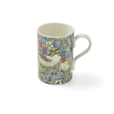 Spode Morris & Co Mug 12oz Strawberry Thief In White
