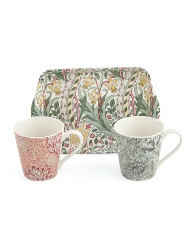 Spode Morris & Co. Mug Tray Set In Multi