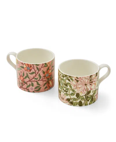 Spode Morris & Co. Mugs, Set Of 2 In Pink