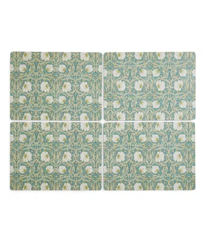Spode Morris & Co. Pimpernel Placemats, Set Of 4 In Green
