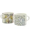 Spode Morris & Co. Set Of 2 Daffodil & Willow Bough Mugs