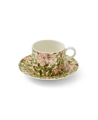 Spode Morris & Co. Teacup & Saucer Set In Honeysuckle