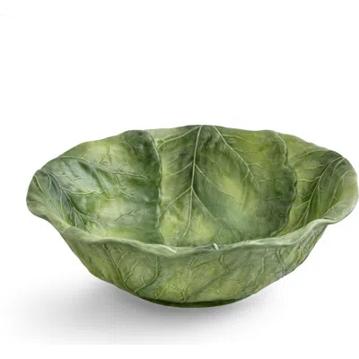 Spode Nature's Bounty Figural Leaf 10.5" Serving Bowl In Green