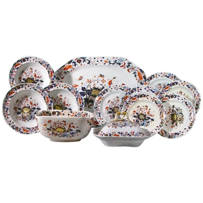Pre-owned Spode New Stone China Dinner Service Eighty Four Pieces, Pattern #3504 In Gray