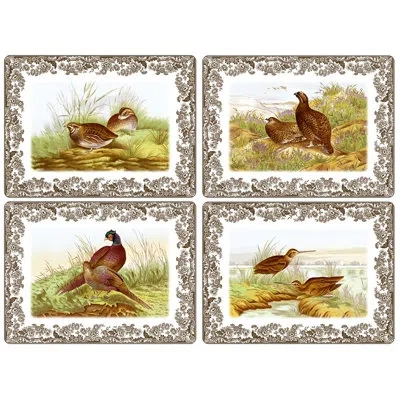 Spode Pimpernel Woodland Placemats 15.7 X 11.7" In Brown