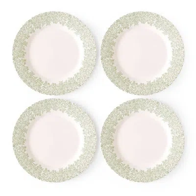 Spode Plates, Set Of 4 (standen) 11" In Green