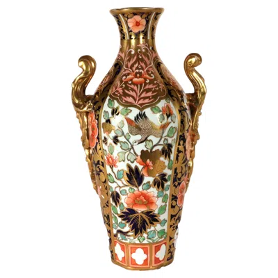 Pre-owned Spode Porcelain Japan Pattern Imari Vase, Pattern 1227, Regency In Brown