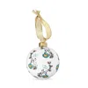 Spode Psycho Sprig Yellow Bauble Ornament