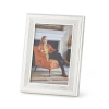 Spode Kit Kemp Frames Ribbed 4x6 Photo Frame In Silver,black