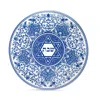 Spode Judaica Round Challah Tray In White/blue