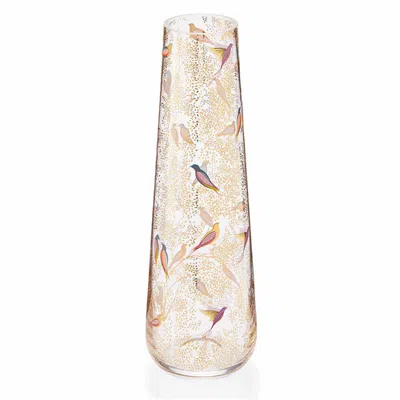 Spode Sara Miller Chelsea Tall Glass Vase In Metallic