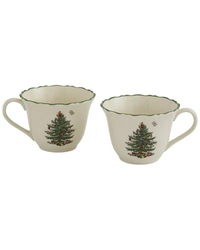 Spode Set Of 2 Christmas Tree Punch Cups
