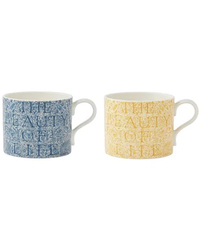 Spode Set Of 2 Morris & Co. Beauty In Life Mugs In Multi