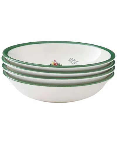 Spode Set Of 4 Christmas Tree 6in Cereal Bowls In White