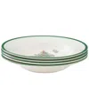 Spode Set Of 4 Christmas Tree 9in Soup Plates