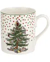 Spode Set Of 4 Christmas Tree Mugs