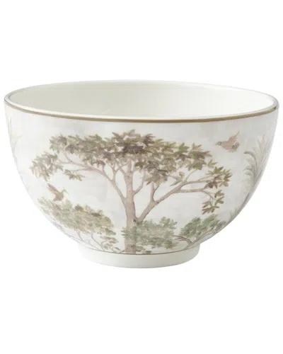 Spode Set Of 4 Kit Kemp Tall Trees 6in Rice Bowls In White