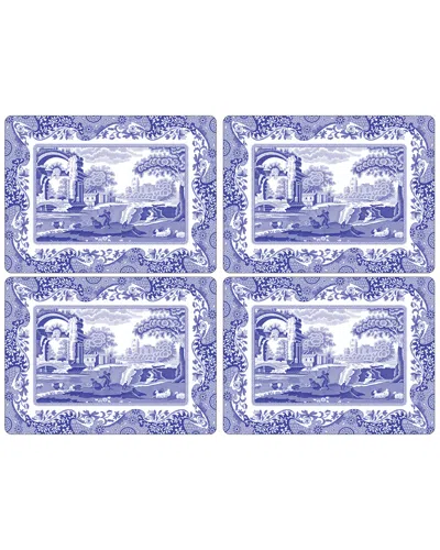 SPODE SPODE SET OF FOUR BLUE ITALIAN PLACEMATS