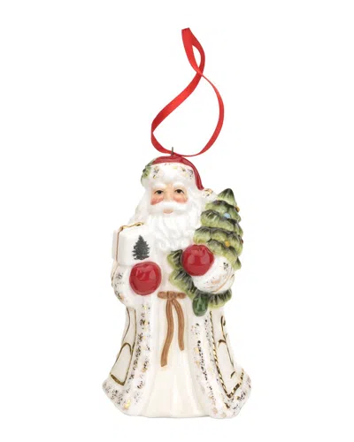 Spode Single Santa Christmas Ornament In Multi